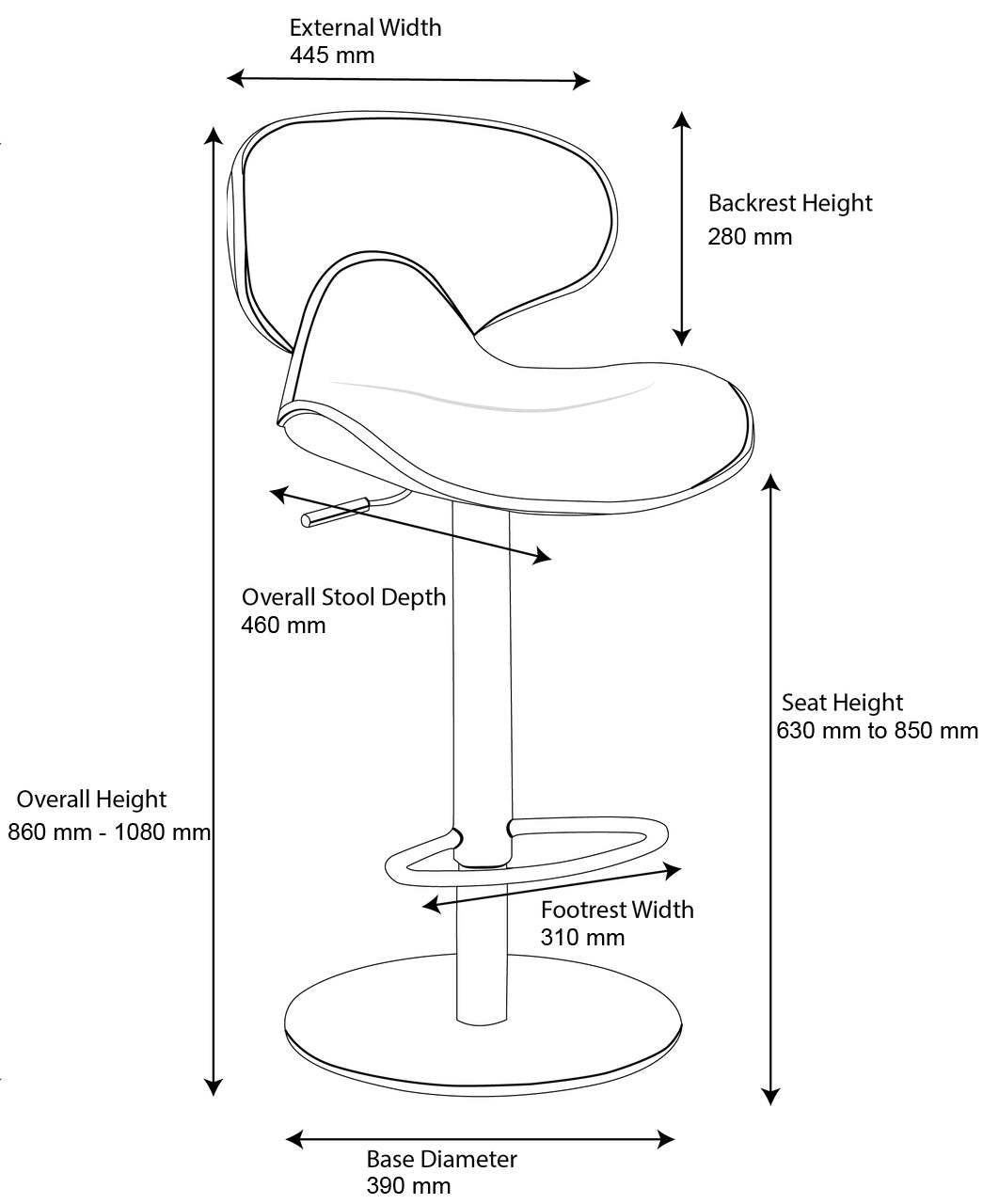 Bar stool height for 42 bar hot sale