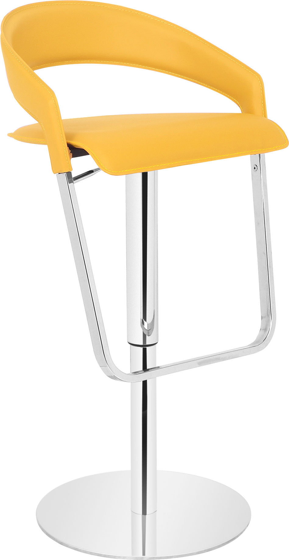 Chrome Yellow Bar Stools Uk Eleganza Signature Real Leather Bar